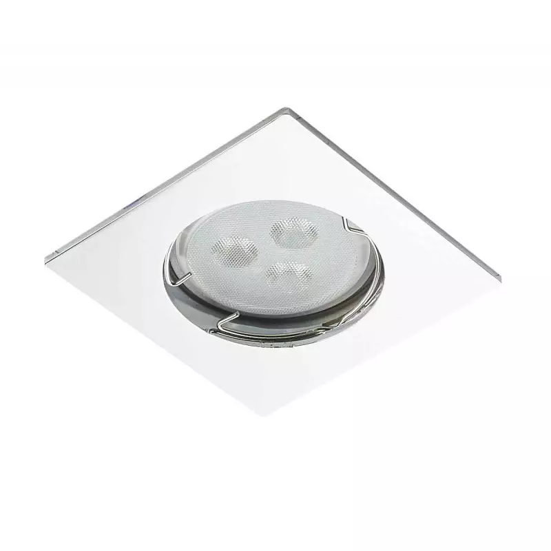 Support Spot Encastrable Plafond GU10 AC220-240V Fixe Blanc Carré IP20 - perçage 55mm