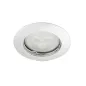 Support Spot Encastrable Plafond GU10 AC220-240V Orientable 30° Blanc Rond IP20 - perçage 66mm