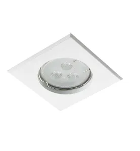 Support Spot Encastrable Plafond GU10 AC220-240V Orientable 30° Blanc Carré IP20 - perçage 55mm