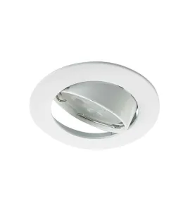 Support Spot Encastrable Plafond GU5.3 MR16 DC12V Orientable 30° Blanc Rond IP20 -  perçage 75mm