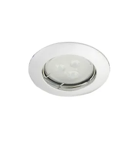 Support Spot Encastrable Plafond GU10 AC220-240V Orientable 30° Chrome Rond IP20 - perçage 55mm