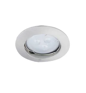 Support Spot Encastrable Plafond GU10 AC220-240V Chrome Mat Rond IP20 - perçage 55mm