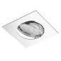 Support Spot Encastrable Plafond GU10 AC220-240V Orientable 30° Chrome Carré IP20 - perçage 55mm