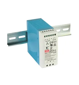 Transformateur pour rail DIN armoire électrique 40Wà 12V DC  MDR-40-12 MEAN WELL - MDR-40-12