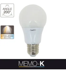 Ampoule LED E27 A60 10W 806lm (60W) 200° - Tricolor