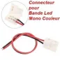 Clip Connecteur Raccord Pré-Cablé Pour Bande Led Mono Couleur en 10mm