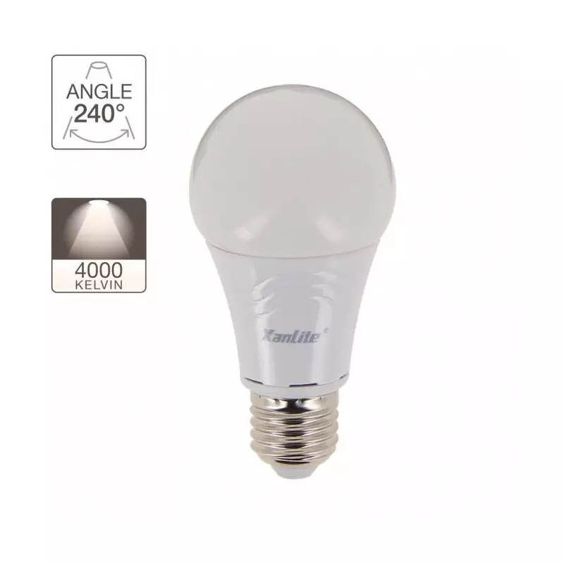 Ampoule A60 E27 9,4W 806lm (60W) 180° - Blanc Neutre 4000K