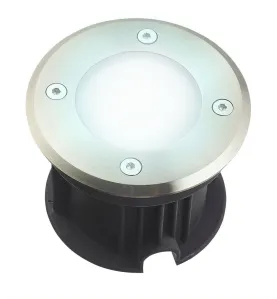 Support Spot Encastrable Sol Blanc Froid 2W AC220-240V Étanche IP67 Rond - perçage 85mm Diffuseur Dépoli