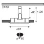 Spot LED encastrables Acier rond fixe GU10 4.5W PAULMANN - 93659