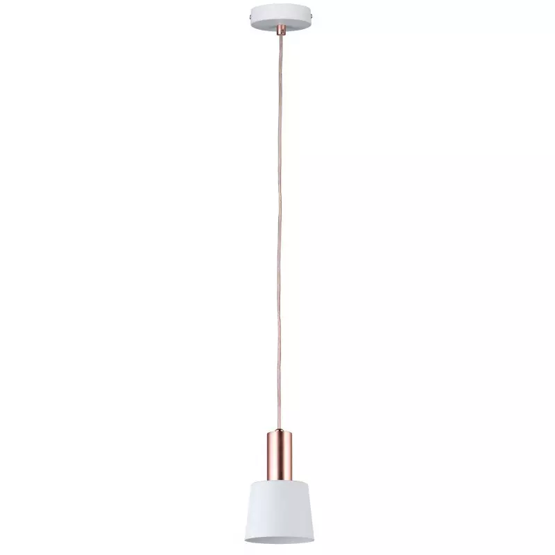 Suspension LED E14 Max 20W AC230V Ø120mm Blanc/Cuivre