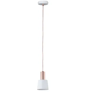 Suspension LED E14 Max 20W AC230V Ø120mm Blanc/Cuivre