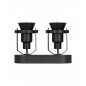 Luminaire DECOSPOT DOUBLE Spot - 2 Spots LED GU10 700lm 6W inclus - 2 finitions possibles - Noir