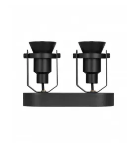 Luminaire DECOSPOT DOUBLE Spot - 2 Spots LED GU10 700lm 6W inclus - 2 finitions possibles - Noir