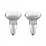 Lot de 2 Ampoules LED E27 R63 2,8W 180lm (19W) Verre Clair - Blanc Chaud 3000K