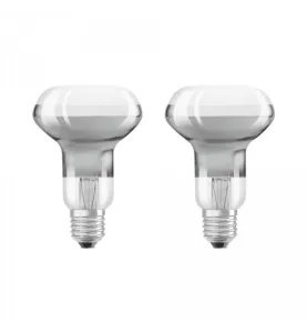 Lot de 2 Ampoules LED E27 R63 2,8W 180lm (19W) Verre Clair - Blanc Chaud 3000K