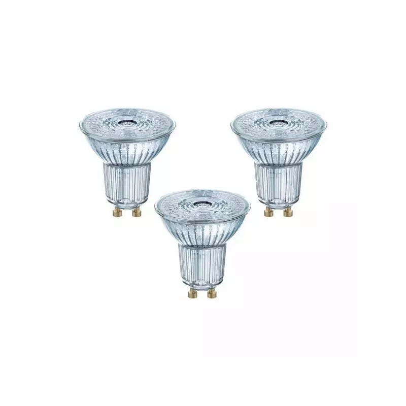 Lot de 3 Spots LED GU10 PAR16 36° 4,3W 350lm (50W) - Blanc Chaud