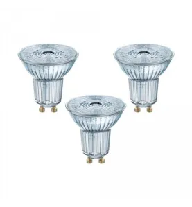 Lot de 3 Spots LED GU10 PAR16 36° 4,3W 350lm (50W) - Blanc Chaud