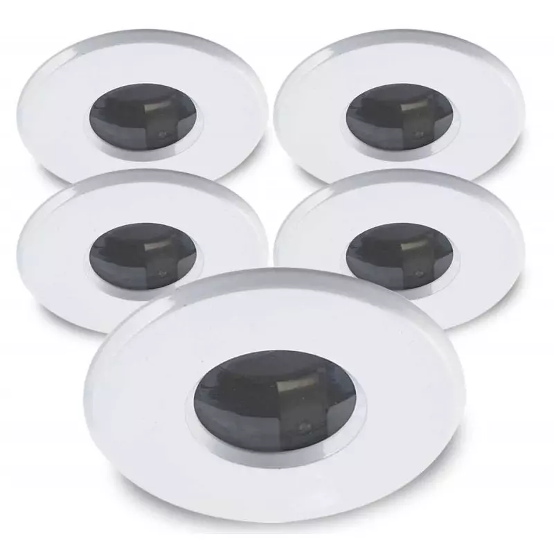 Pack de 10 Supports Spots Encastrable Salles de bain GU5.3 MR16 DC12V Blanc Rond Étanche IP44 - perçage 73mm