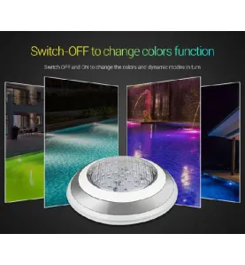 Lampe LED de Piscine 15W 1100lm 160° Étanche IP68 Ø220mm - RGB+CCT UW01