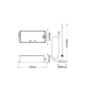 Contrôleur LED RGB / RGBW / RGB+CCT DC5V IP20 LoRa DMX512 Wifi / Google Home / Alexa WL433