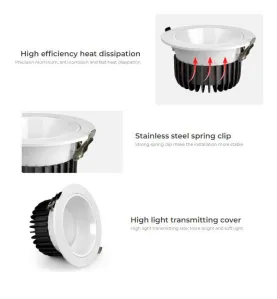 Plafonnier LED 18W 1200lm 60° Dimmable Anti-Éblouissement Pilotable 4/8 Zones - RGB+CCT 2700K-6500K 072