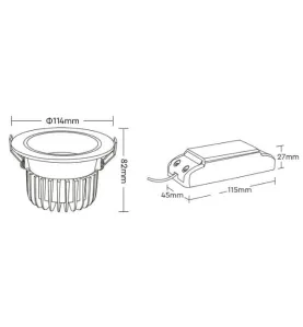 Plafonnier LED 12W 1000lm 60° Dimmable Anti-Éblouissement Pilotable 4/8 Zones - RGB+CCT 2700K-6500K 071