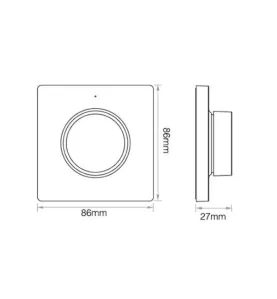 Télécommande Tactile Murale Dimmable RadioFréquence Sans Fil Blanc- CCT K1