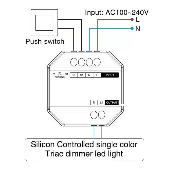 Variateur d'intensité lumineuse pour produit LED à bouton rotatif