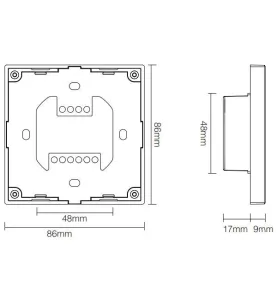 Télécommande Murale Tactile Dimmable pour Ruban/Spot LED Radio-Fréquence / Alexa / Google Assistant P1