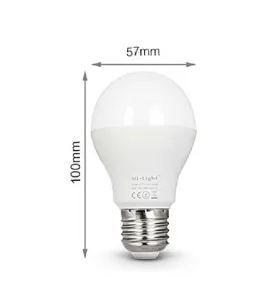 Ampoule LED E27 6W 550lm 220° Ø57mm RadioFréquence / Wifi - RGB CCT 2700K-6500K 014