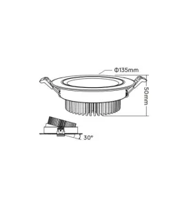 Plafonnier LED 9W RGB+CCT 4/8zones pilotable