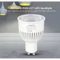 Spot LED Dimmable 6W GU10 550lm 30° Ø50mm Télécommande / Google Assistant / Alexa - RGB+CCT 2700K-6500K 106