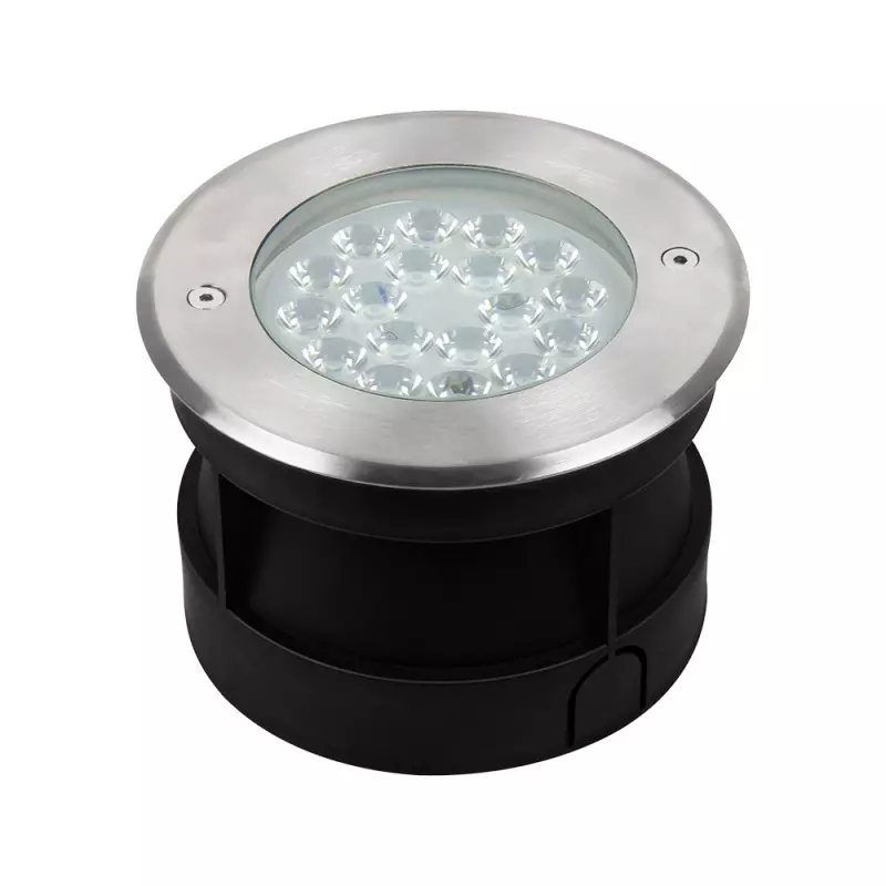 Spot LED Encastrable Sol Extérieur 9W 700lm 15° Ø150mm Étanche IP68 DC12-24V RadioFréquence 2.4GHz - RGB CCT 2700K-6500K SYS-RD2