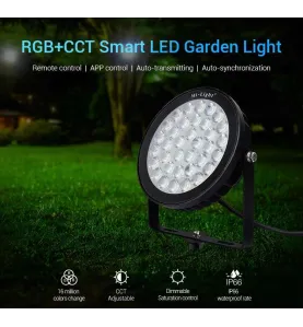 Projecteur LED de Jardin 25W 2100lm 15° 230V 170mm Étanche IP66 RadioFréquence 2.4GHz / Google Home / Alexa - RGB+CCT C05