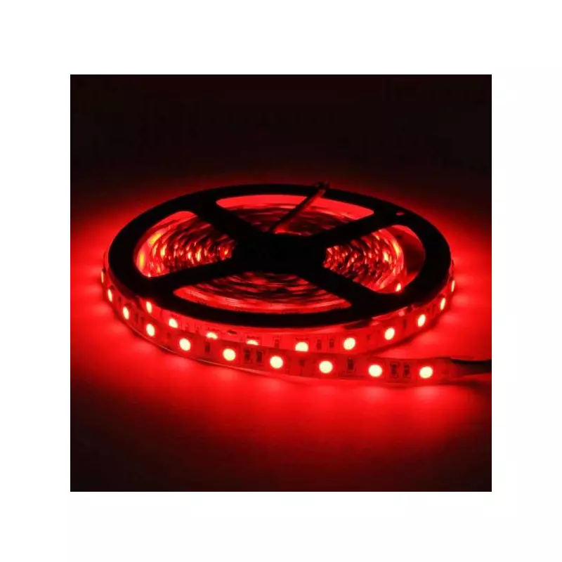 Ruban LED à 300 SMD 3528 24W Rouge Étanche IP65 5 Mètres