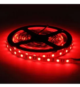 Ruban LED à 300 SMD 3528 24W Rouge Étanche IP65 5 Mètres