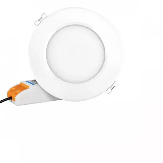 Spot LED Encastré orientable XanLite, lumière blanc chaud, culot GU10,  équivalence de 50W, indice de protection IP20, forme rond