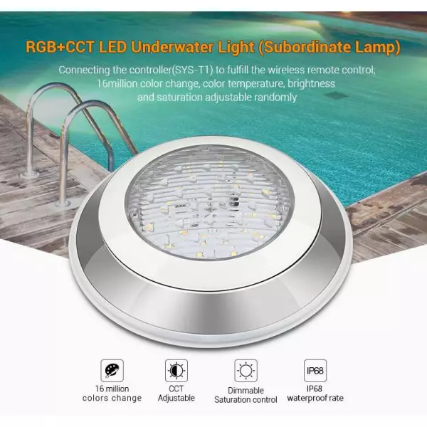 Lampe de piscine Elfeland RGB LED - Éclairage de Éclairage de piscine à  Énergie