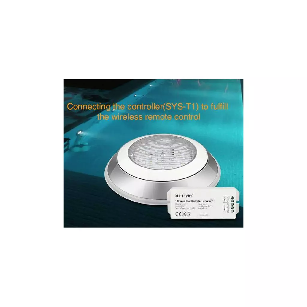 Lampe LED de Piscine 15W 1100lm 160° Étanche IP68 Ø220mm - RGB+CCT UW01