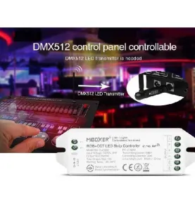 Contrôleur LED Radiofréquence RGB+CCT DC12-24V