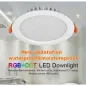 Spot LED Encastrable 15W 1200lm 120° Étanche IP54 Ø190mm Blanc - RGB+CCT 069