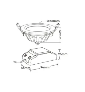 Plafonnier LED étanche 6W - LED RGB+CCT