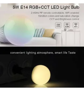 Ampoule LED E14 RGB CCT 5W avec télécommande