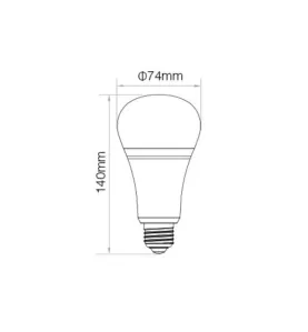 Ampoule LED RGB CCT 12W avec télécommande éclairage 100W