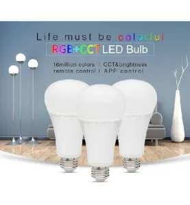 Ampoule LED RGB CCT 12W avec télécommande éclairage 100W