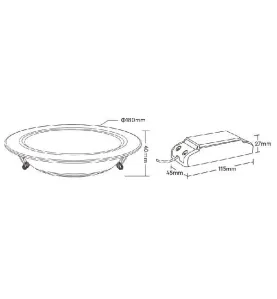 Plafonnier LED 12W - LED RGB+CCT pilotable avec télécommande