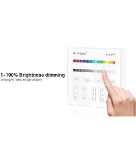 Télécommande Tactile Murale LED Dimmable RadioFréquence 4 Zones - RGB / RGBW B3