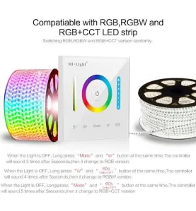 Télécommande Murale Tactile Dimmable Radio-Fréquence / Alexa / Google Assistant - RGB / RGBW / RGB+CCT P3