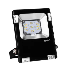 Projecteur LED 10W 1000lm 160° RadioFréquence 2,4GHz Étanche IP65 107mm - RGB+CCT 2700K-6500K T05