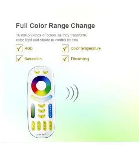 Télécommande RadioFréquence RGB+CCT 4 zones Blanc 092